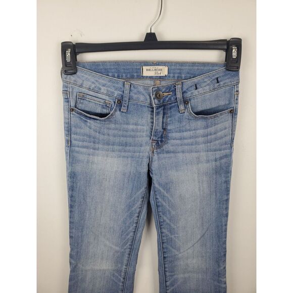 Bullhead Denim 3R Womens/Juniors Low Rise Bootcut Light Wash Denim Bottoms - Picture 4 of 8